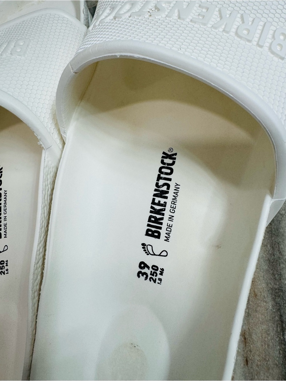 Birkenstock Barbados EVA White Slide Sandals Women’s Size 8 / EU 39 Narrow - Picture 11 of 11
